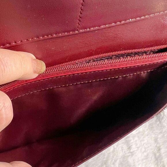 Coach Burgandy Croc Wallet - Picture 11 of 14